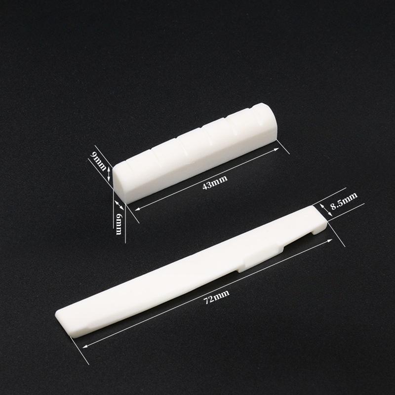 

2 комплекта/4 шт. костяной бридж и порожек для 6-струнной акустической гитары из говяжьей кости для гитарных запчастей и замены 4pcs белый