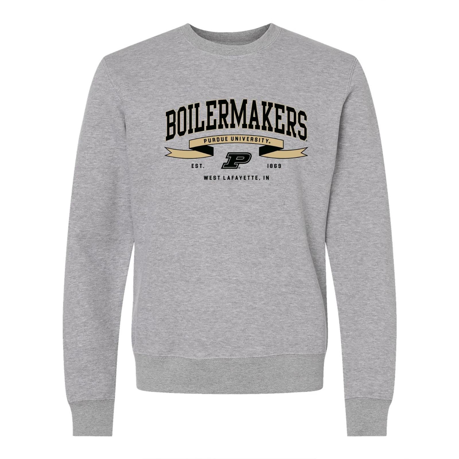 Purdue Ribbon Flight JA BTB Crewneck - Oxford M