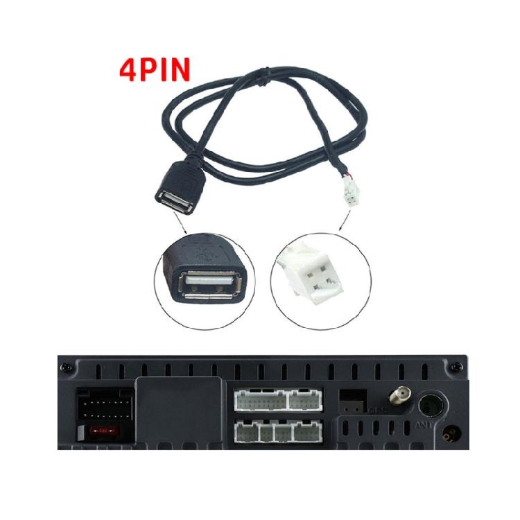 Car USB Cable Adapter USB Extension Cable Adapter for Automotive Screen 80cm PVC Cord Auto Accessories Enduring