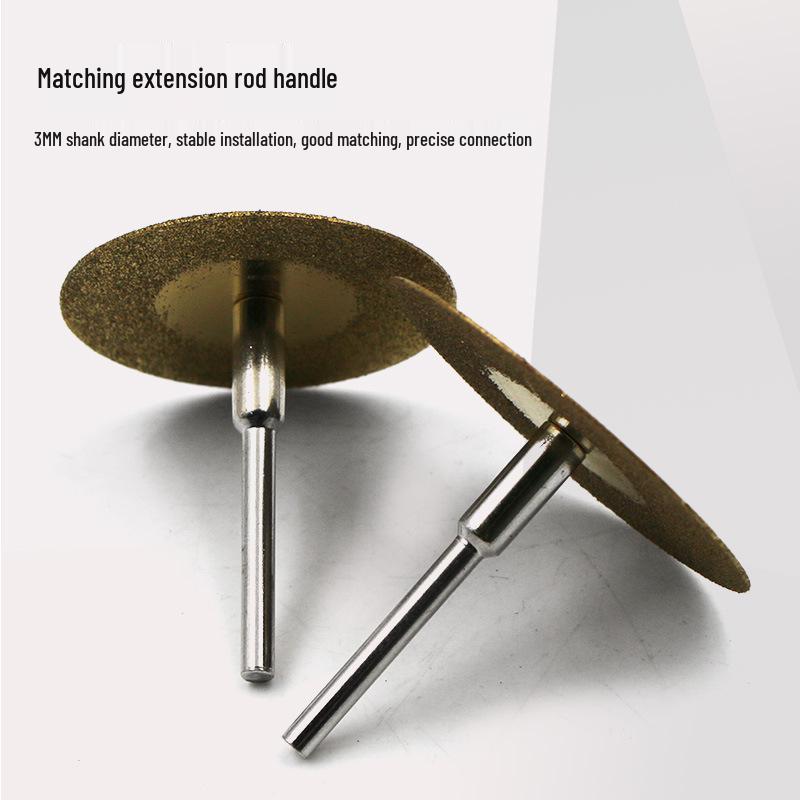 Goldene Diamant-Trenn- und Schleifscheibe für Jade und Zähne - Kleine lochlose Sägeblatt & Schleifpapier Schleifen.