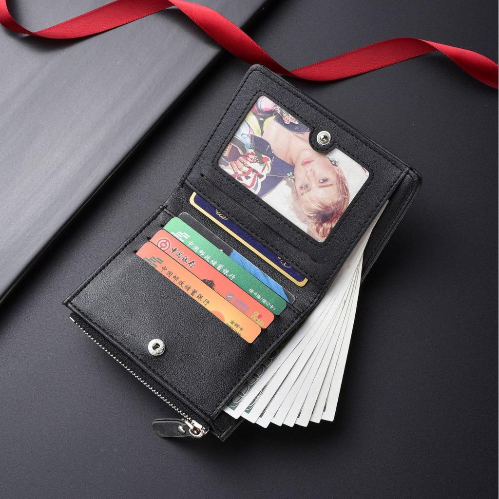 Men's High-End Casual Zipper Wallet - Short, Large Capacity, Multifunctional Billfold & Coin/Card Holder.