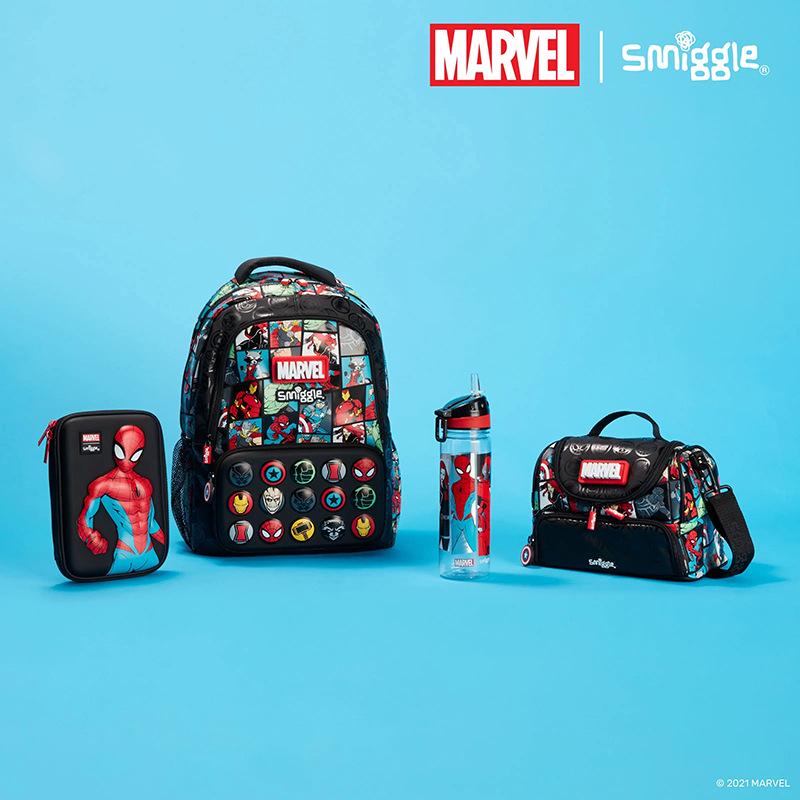 Smiggle Australia Lightweight Spider-Man Backpack Set for Primary Students