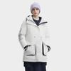 Fila Original Warm Mid-Length Hooded Long Sleeve Down Jacket Women Outerwear Cloud-Mushroom-White F11W449909FWT