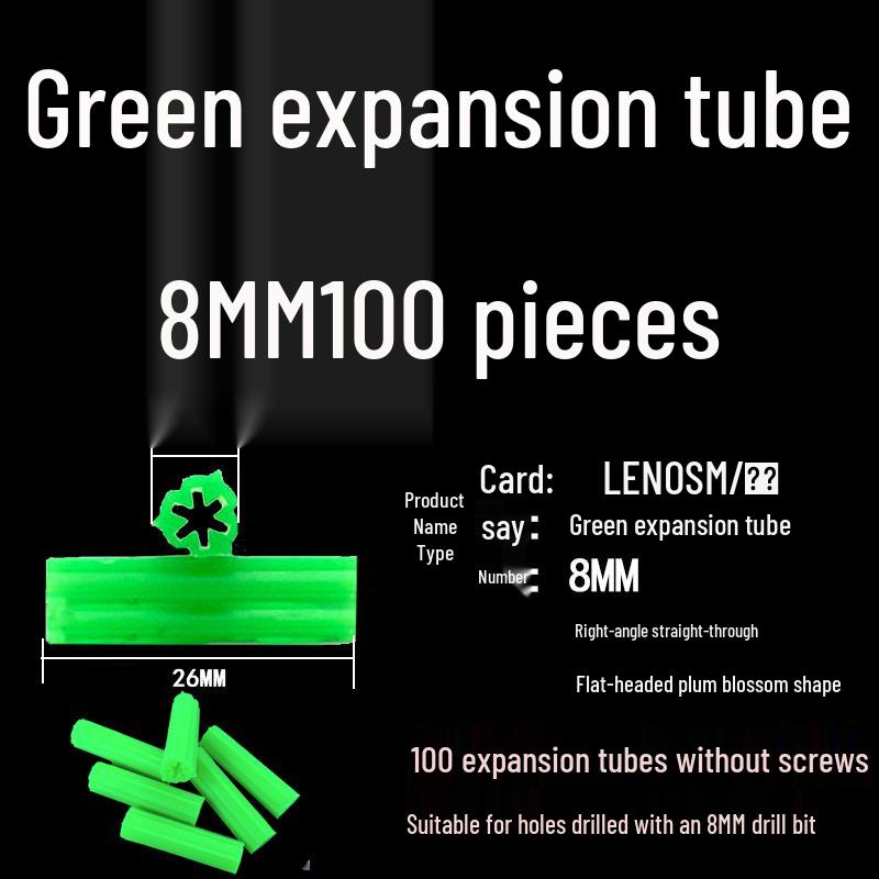 Plastic Expansion Tube: Round, Square, Triangle Wall Plug & Screw Set