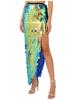 Womens Sparkly Sequin Hip Skirt Belly Dance Costume Lace Up Mermaid Scarf Wrap Halloween Festival Wear