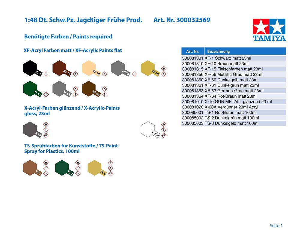 TAMIYA 1/48 Military Miniature Series No.69 German Army Heavy Tank Destroyer Jagdtiger Early Production Plastic Model 32569