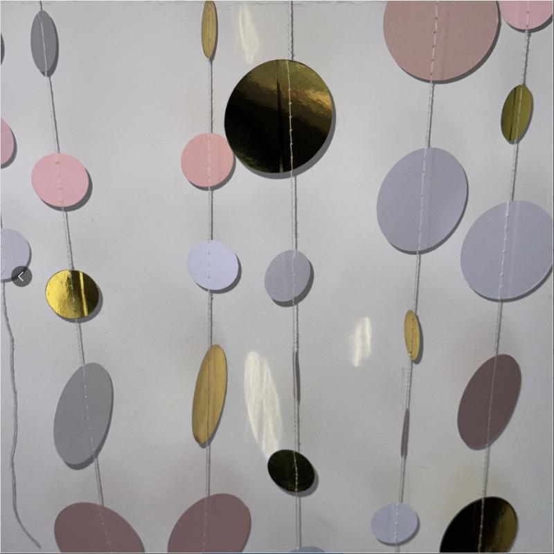 New Paper Circle Garland Banner Round Dots Colorful Colorful Dot Garland Hanging Party Garland Wedding Decorations