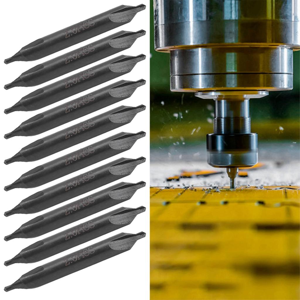 10 Stück Zentrierbohrer Typ A Edelstahl Spezialbearbeitung Industriebedarf 2mm