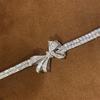 New Vintage  Pure 925 Sterling Silver Bracelets Full Pave 3a Cubic Zirconia Bowknot Bracelet for Women Luxury Fine Jewelry
