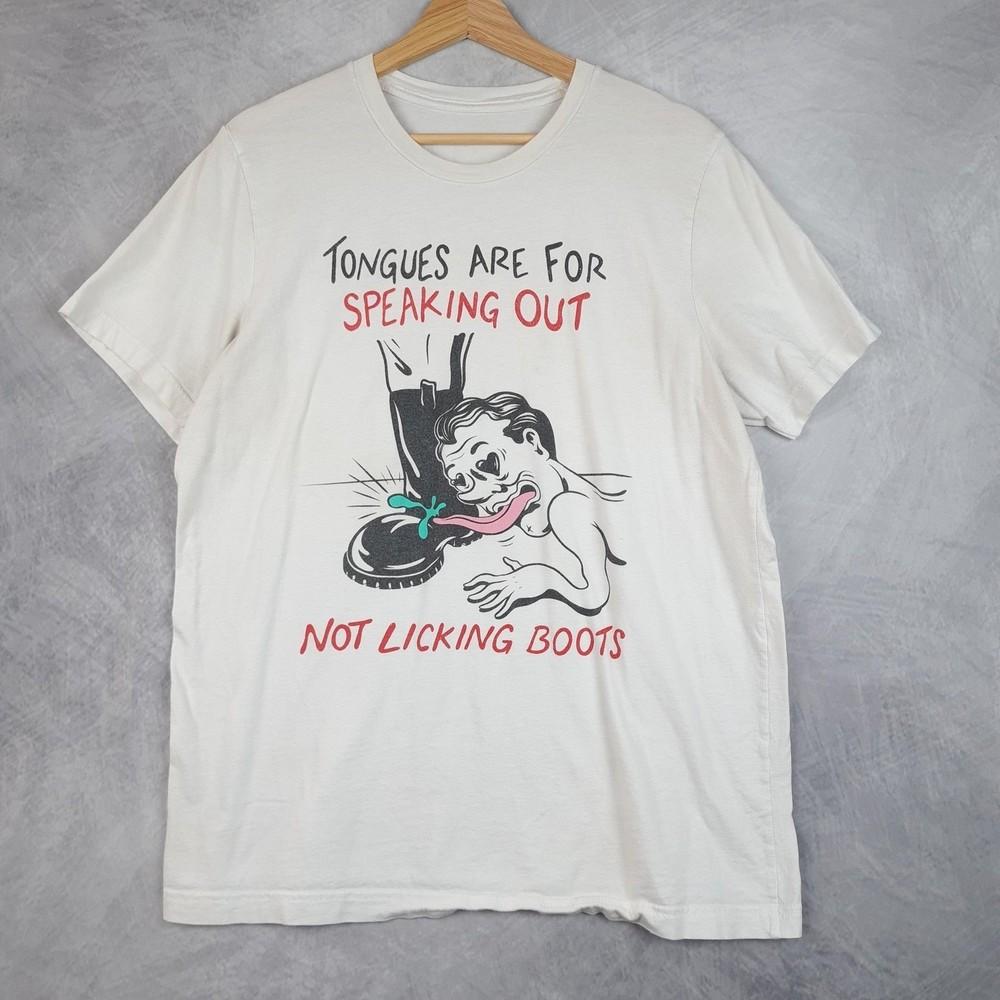 Speak Out Graphic Tee; Political Statement Design; Men’s Large Protest Unisex T-Shirt L