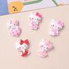 20/100PCS Cartoon Bright Face Dress Up Kitten DIY Resin Accessories Handmade Hair Clip Phone Case Water Cup Headwear Accessories