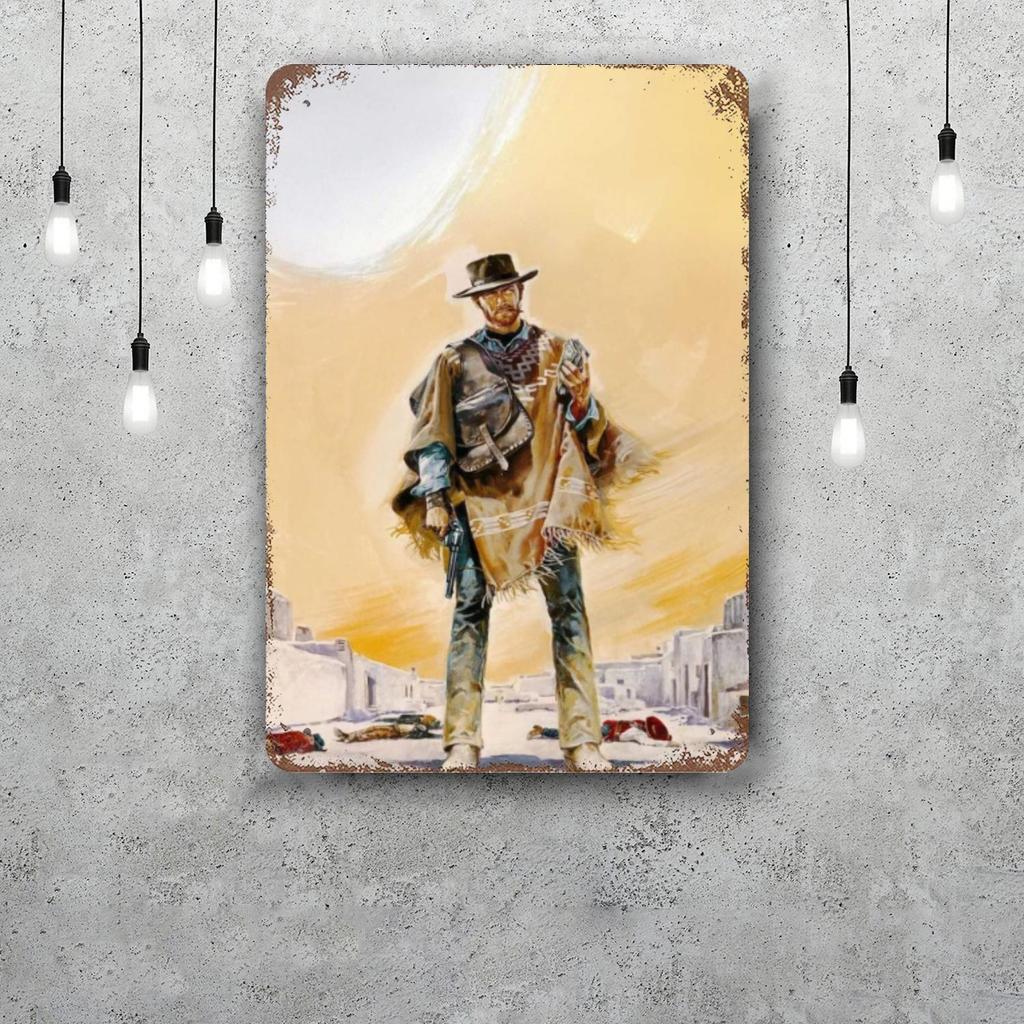 fistful of dollars Classic Poster Rusty Metal Plaque Retro Decorative Plate Bar Man Cave Garage Club Metal Sign Wall Decoration