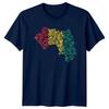 Guinea Map Landmarks Travel Unisexs TShirt Unisexs Tee Graphic Unisex Top