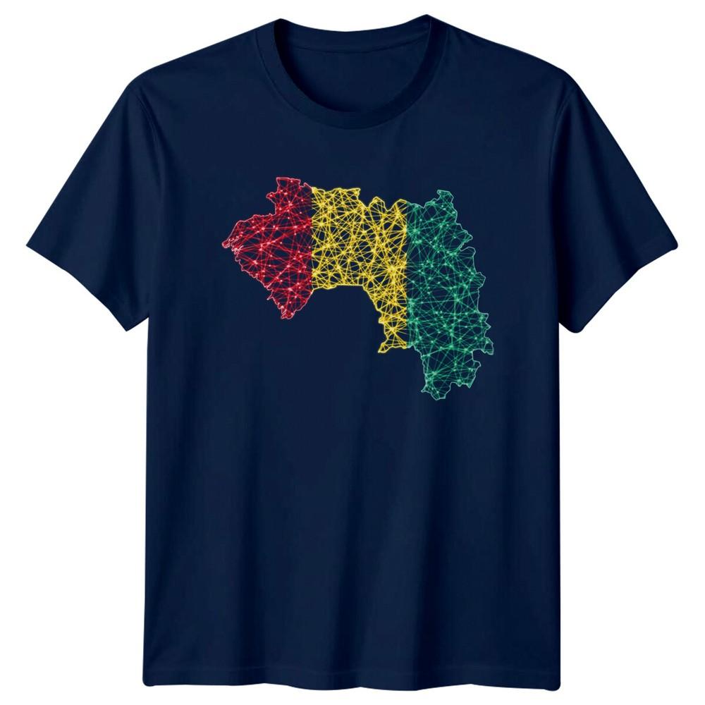 Guinea Map Landmarks Travel Unisexs TShirt Unisexs Tee Graphic Unisex Top