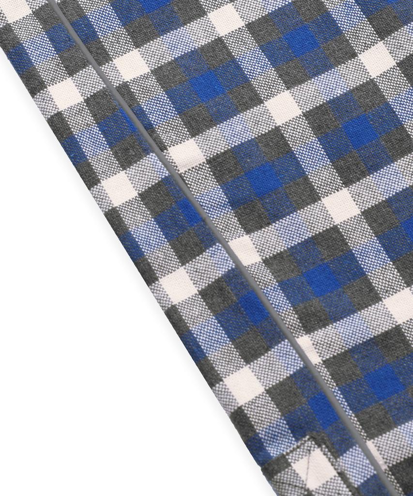 GLACK Gp188 Xp Check Linen Lounge Pants (Blue)