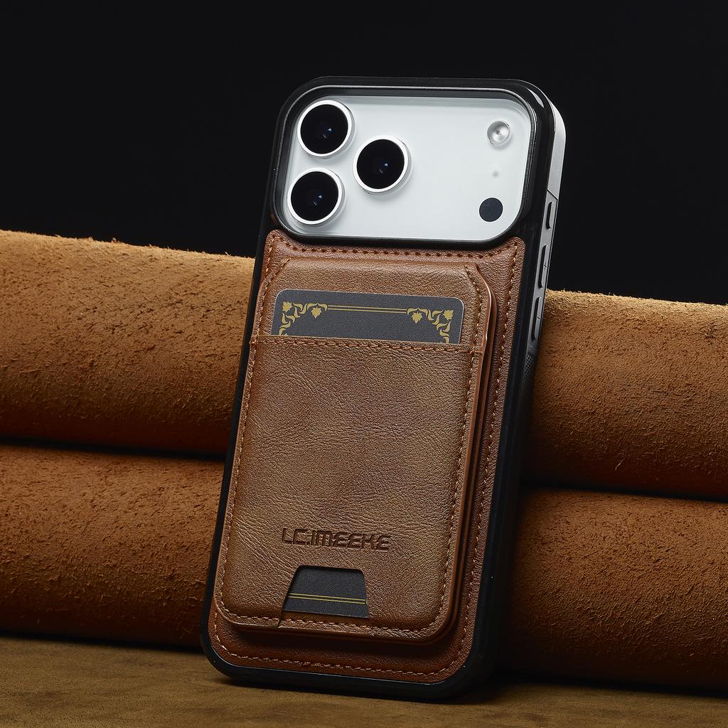 2 in 1 Magnetic Leather Cards Solt Wallet Case For iPhone 17 Pro Max 16 Plus 15 Plus 14 13 12 11 Fit Shockproof Pocket Cover