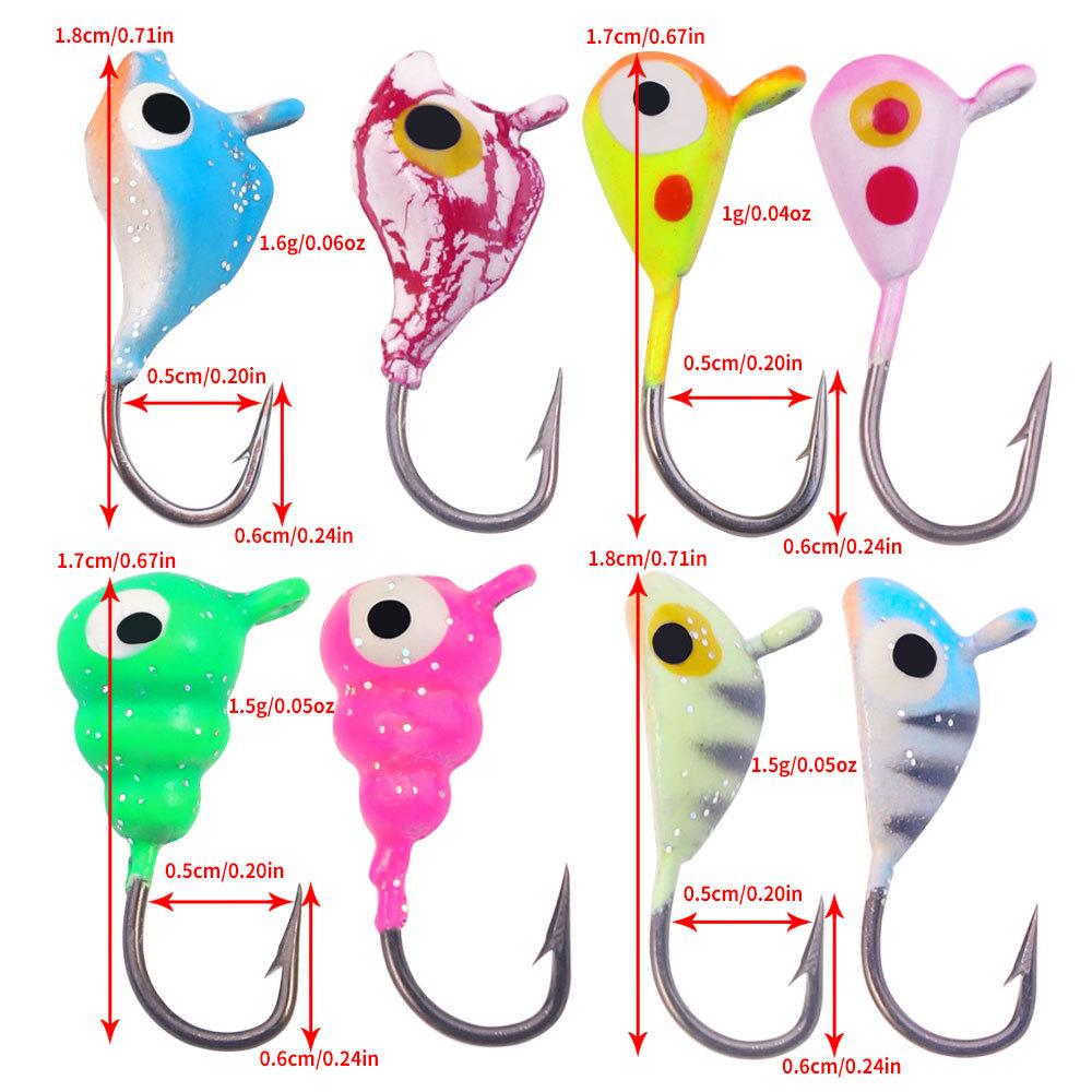

Luminous artificial bait with hook8pcsLightweight ice fishing lure set for winter fishing, sea fishing, and boat fishing a set