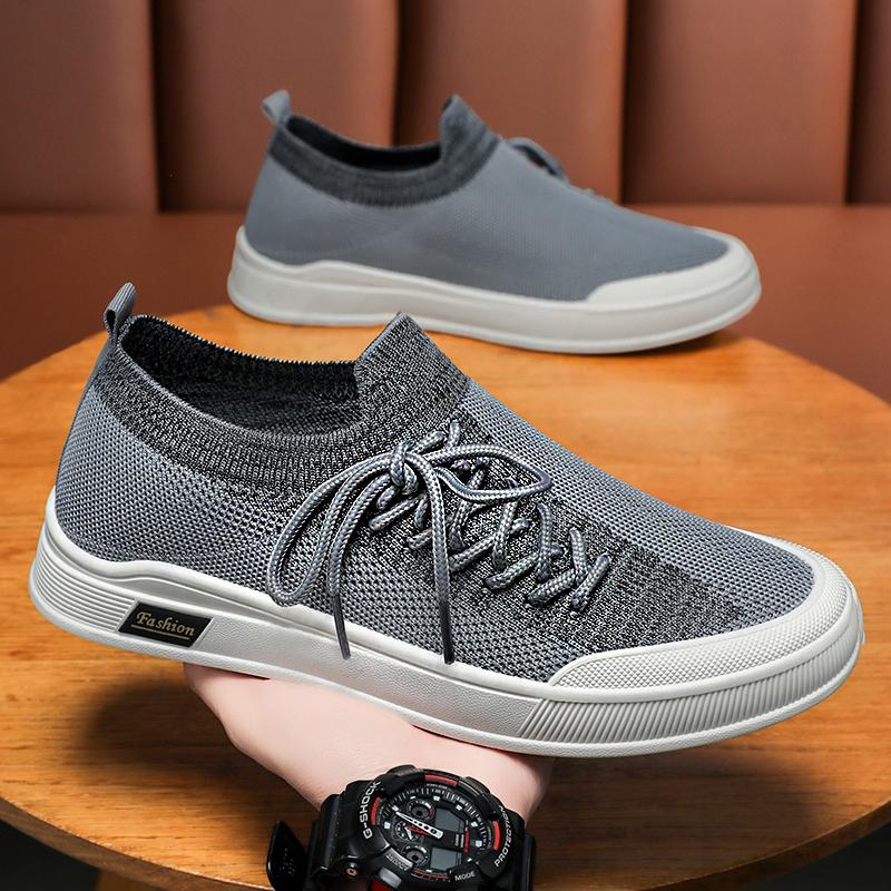 Pánské boty ze síťoviny Lehké Pohodlné pánské tenisky Slip On Flats Boty Mokasíny