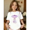 Evropské velikosti Fialové T-shirt s potiskem tajemného srdce a vesmírné lodi, Krátký rukáv, Letní T-shirt, Ležérní a Módní