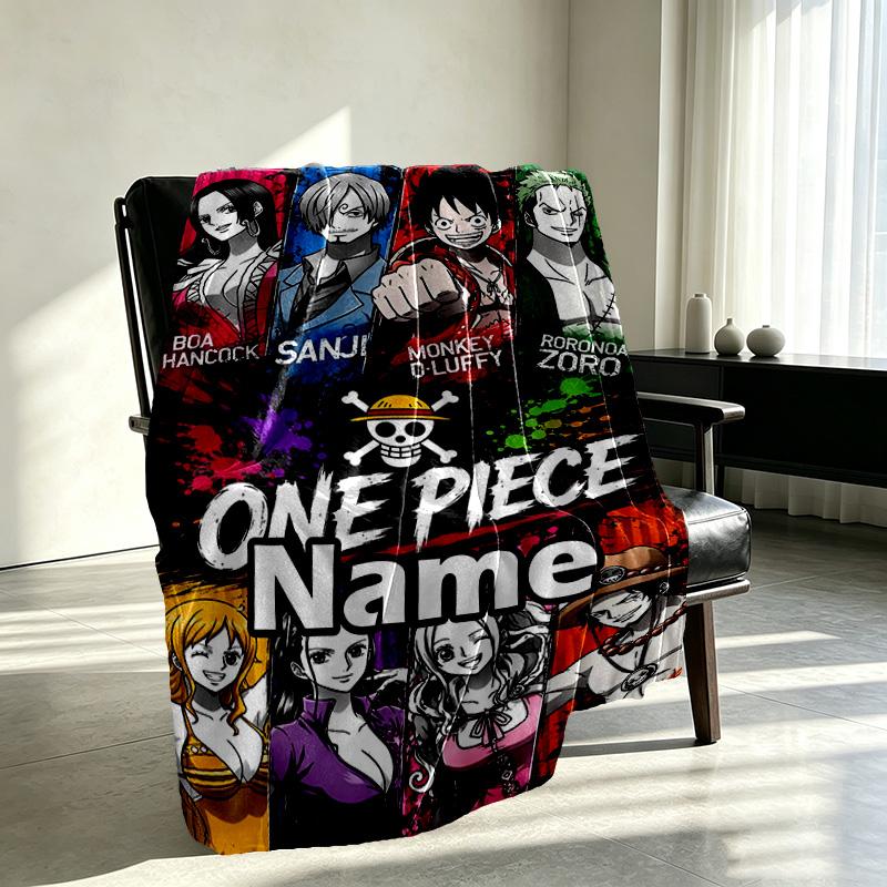 Custom Name Personalized One Piece Print Blanket, Home Decor, Bedroom, Sofa, Camping, Couch, Gifts for Birthday Christmas
