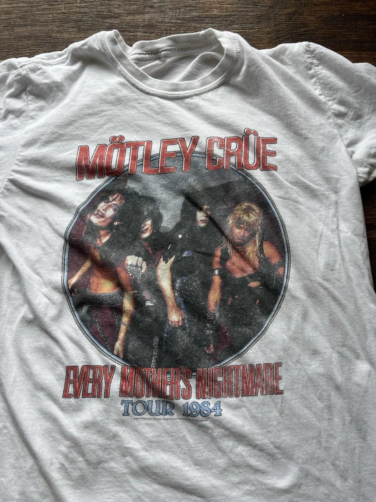 Мужская футболка Motley Crue Белая Логотип группы БЕЗ РАЗМЕРА 80-е Hair Metal Рок-группа Томми XL