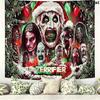 Terrifier Horror Wall Tapestry Aesthetic Wall Hanging Printed Fabric Blanket Decorative Tapestries for Bedroom Living Room Home Decor