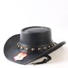 Popular European and American Classic Australian Leather Cowboy Hats, Men's and Women's Riveted Punk Western Cowboy Hats