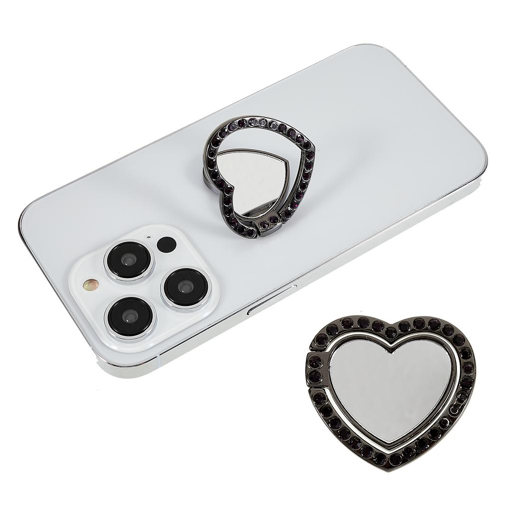 Cell Phone Ring Holder with Mirror Rhinestone Bling Finger Ring Kickstand Phone Grip
