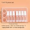 1 Set 5-10ML Clear Empty Refillable Airless Vacuum Pump Cream Lotion And Spray Portable Bottle Sample Packing For Toiletries