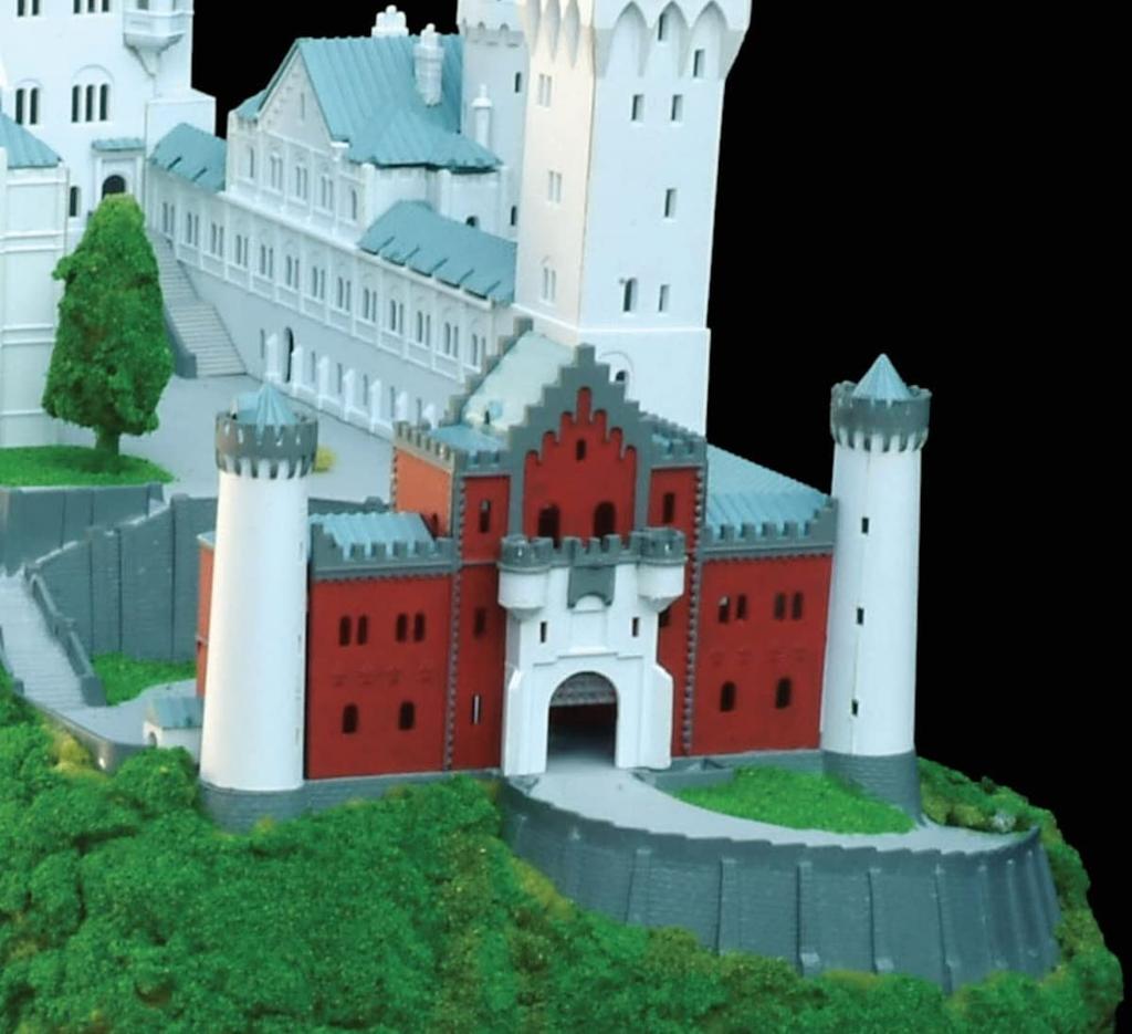 Doyusha 1/220 Western Castle Neuschwanstein Castle Color Plastic Model NSC Molded Color