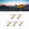 5 Pcs Aluminum Alloy Whistle with Keychain Outdoor Emergency Survival for Camping Hiking Hunting Fishing