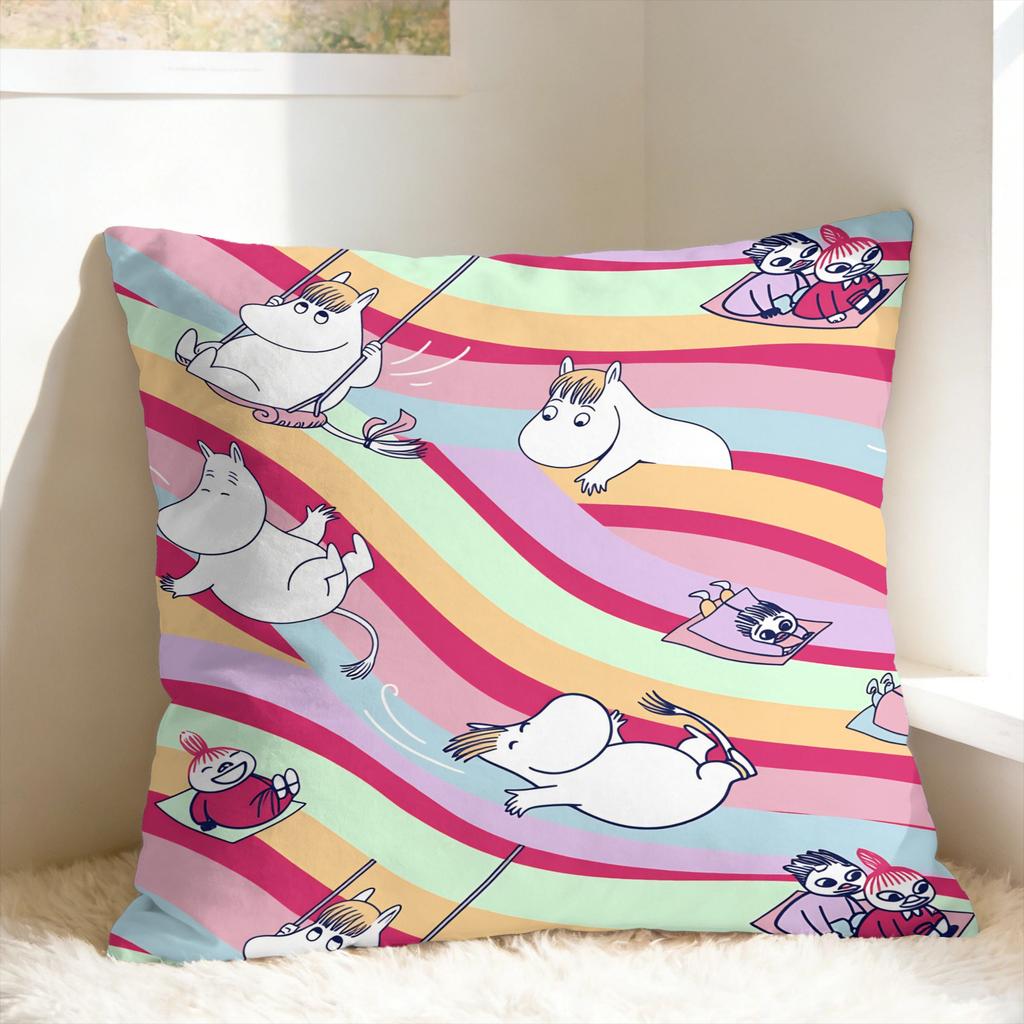 Cute M-Moomins Pillow Cover Soft Cushion Cover Funny Pillow Case For Wedding Party Home Decor