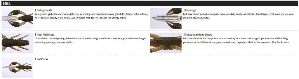 OSP Soft Lure Dolive Craw 2 Inches Salt W-068 (0194)