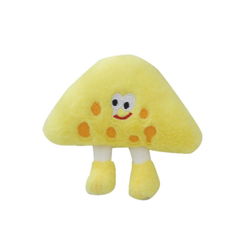 Cute Cheese Bun Teddy Bear Keychain Pendant Plush Toy 10cm Naked белый