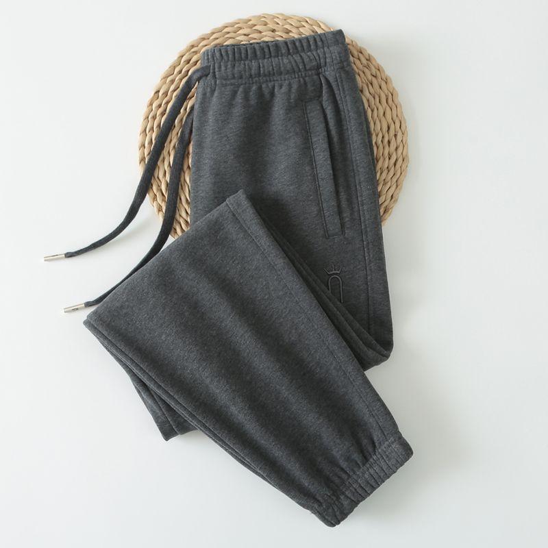 Age-Reducing White Jogger Pants Pitaya Color Cotton Sweat Pants