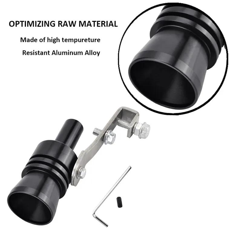 XL Black Turbo Sound Whistle - Universal Exhaust Pipe Simulator for Car Refit (Turbomuffler Device)