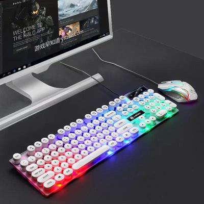 RGB Kabelgebundenes Mechanisches Tastatur- und Maus-Gaming-Set für Laptop/Desktop