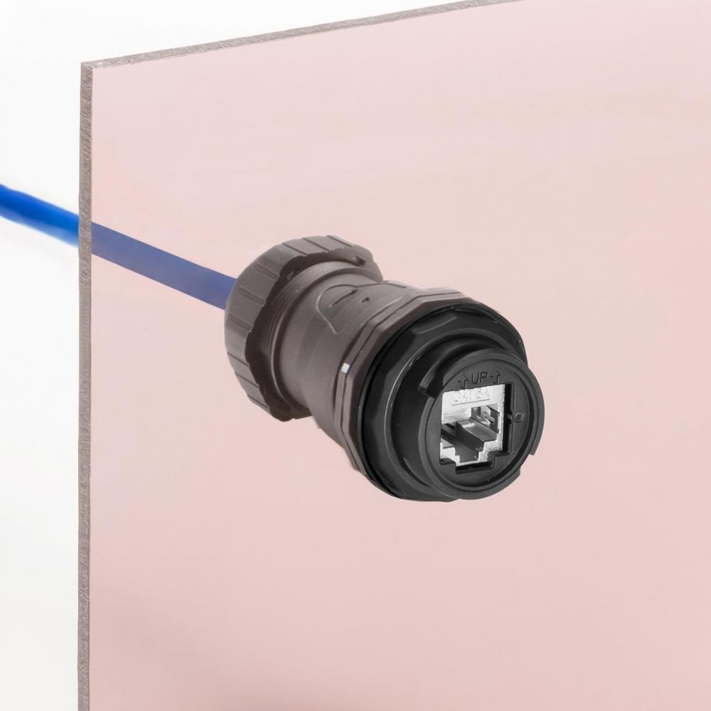 Sanwa Supply Outdoor RJ-45 Relay Adapter (Category 6A STP) ADT-EX-6ASTPWP