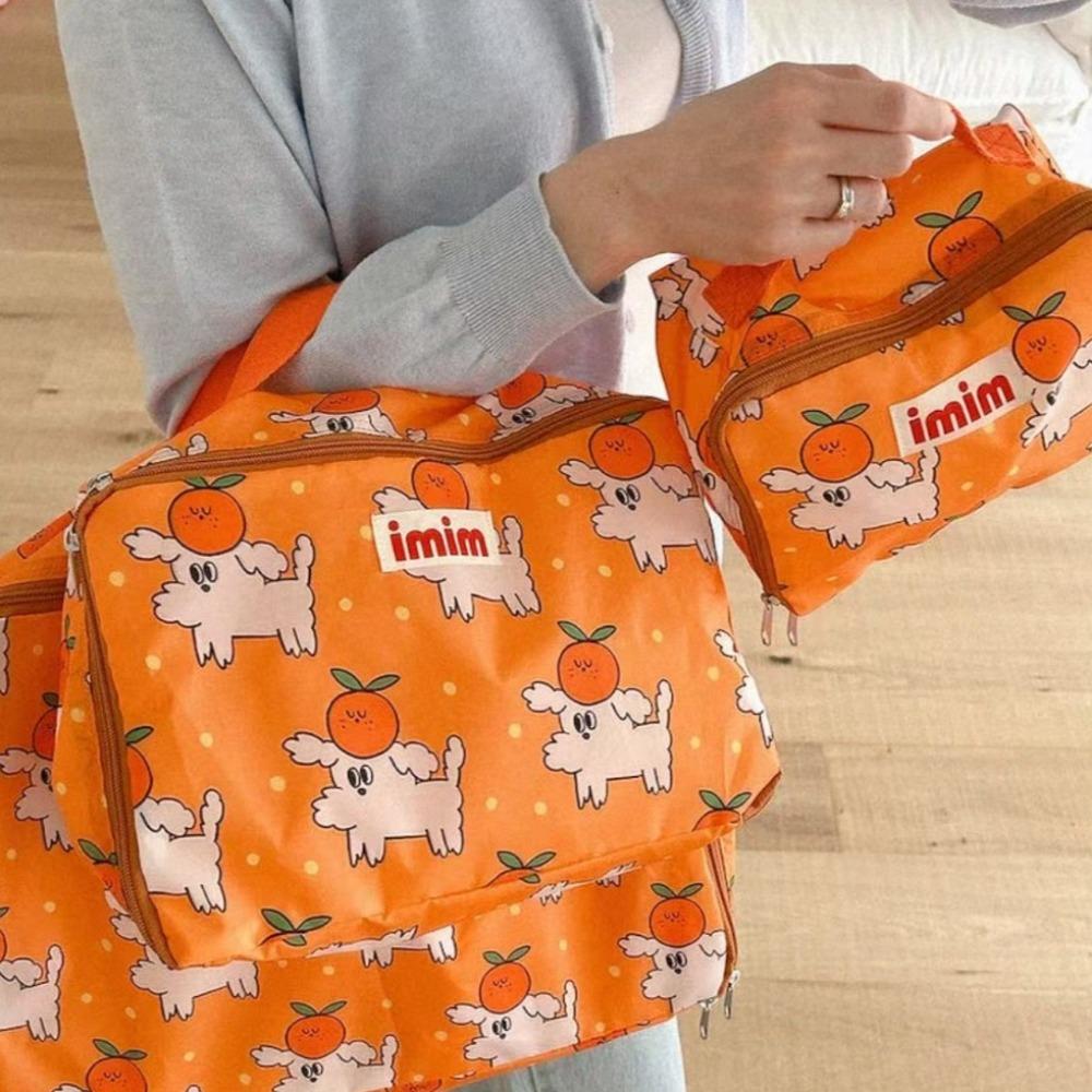 Portable Storage Bag with Zipper Handheld Bag Korean Tote Bag  Storage Organizer