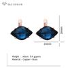 Fashion Geometric Elegant Horse Eye Crystal Drop Earrings For Women Wedding Party Jewelry Simple Eardrop Daily Accessories