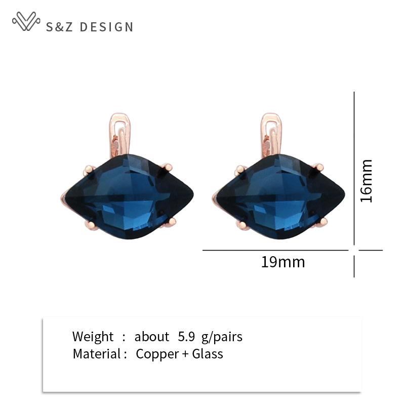 Fashion Geometric Elegant Horse Eye Crystal Drop Earrings For Women Wedding Party Jewelry Simple Eardrop Daily Accessories
