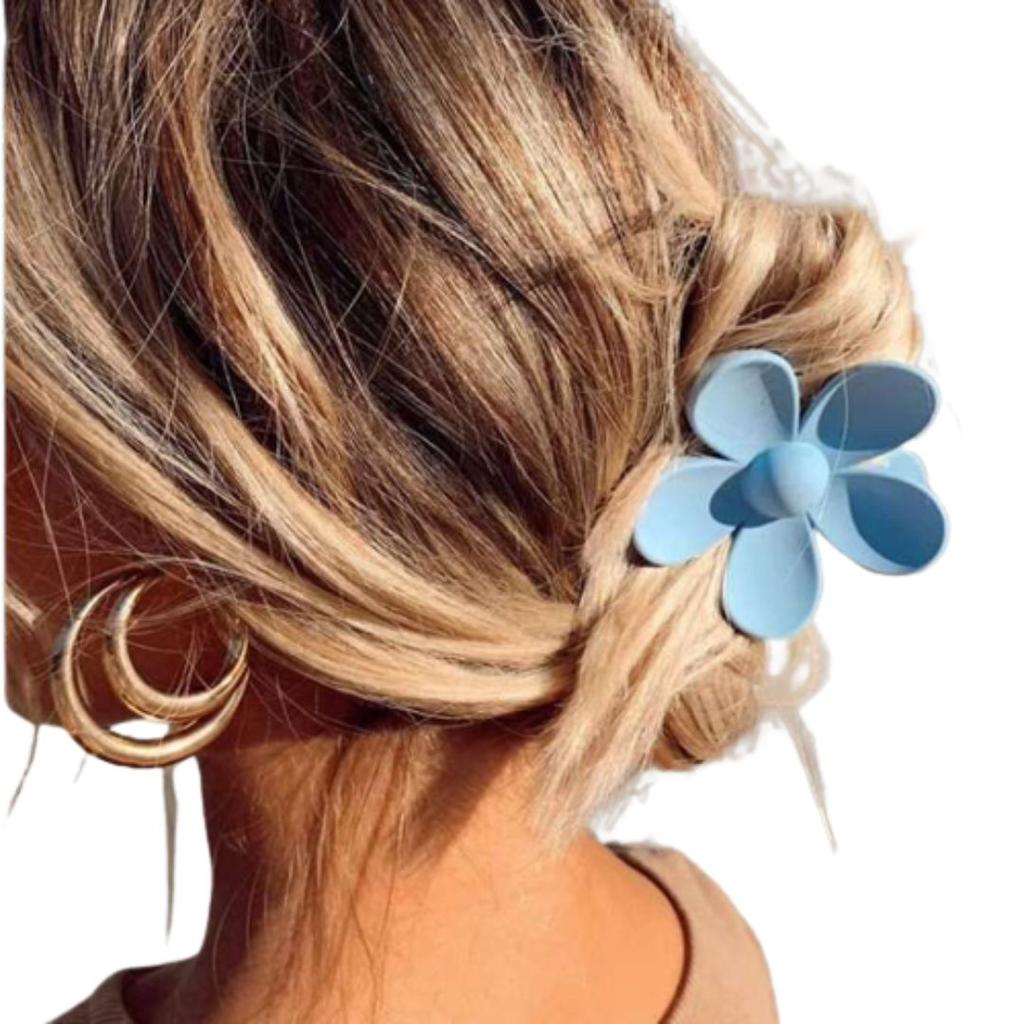 ECARLA XL Blaue Blume Haarnadel - Blumenhaarnadel XL Blau