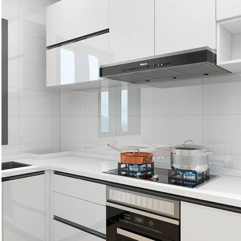 Küchen Ölfest Aufkleber Transparent Statisch Hochtemperatur Wand Herd Dunstabzugshaube Wand Selbstklebende Tapete Feuchtigkeitsbeständig