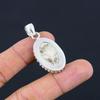 Sisters Day Deal Oval Howlite Stone 925 Silver Crown Chakra Wife Pendant Jewelry