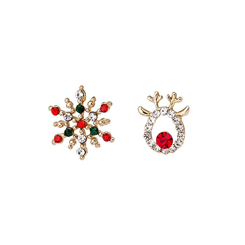 

New Creative Christmas Ornaments Stylish Christmas Elk Crystal Deer Stud Earrings Women Fashion Jewelry Gift Christmas Ornaments