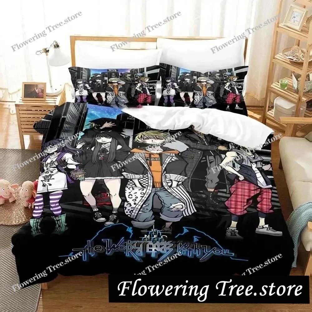 3D Print Neku Sakuraba World Ends Bedding Set Duvet Cover Bed Set Quilt Cover Pillowcase Comforter king Queen Size Boys Adult