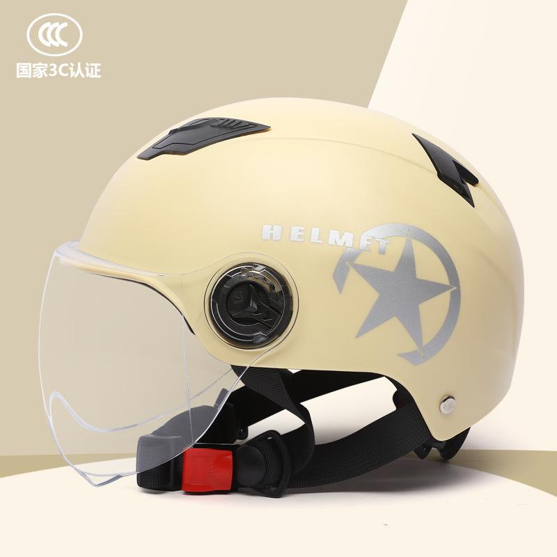 

New National Standard3C Certified electric vehicle helmet for men and women, suitable for all seasons, electric scooter and motorcycle safety helmet, ABS Durable and impact-re