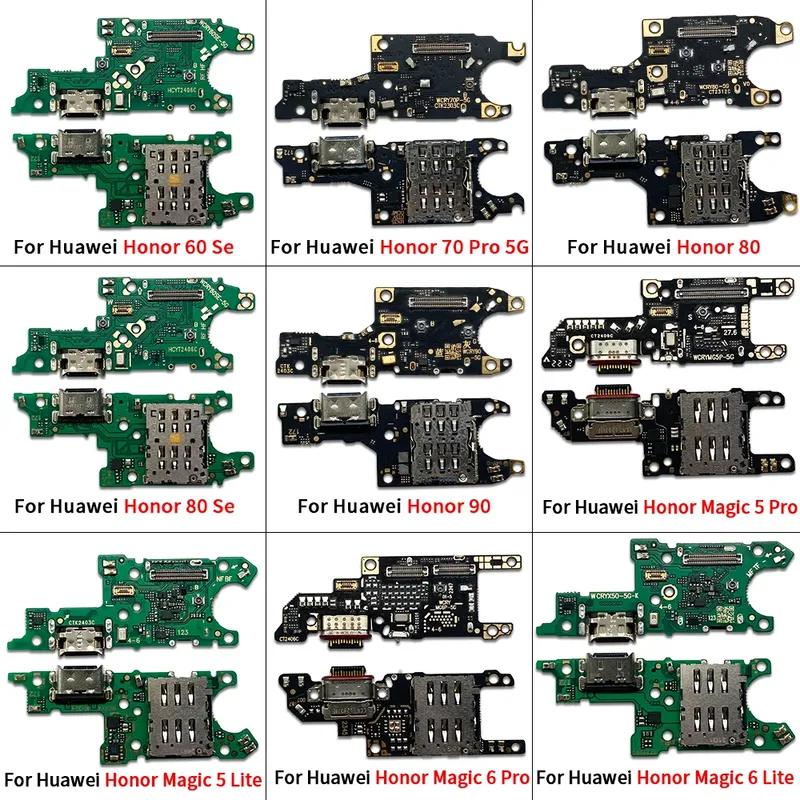 New USB Charging Port Dock Charger Connector Board Flex Cable For Huawei Honor Magic 4 5 6 7 8 Pro Lite