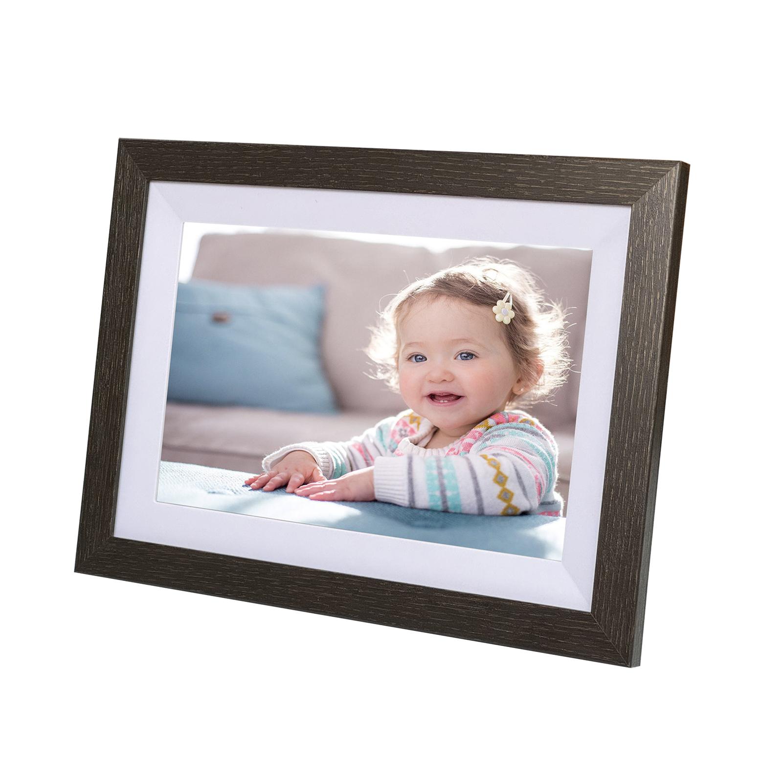 

10.1 Inch High Clear Smart WiFi Digital Photo Frame with APP 32GB IPS Touchscreen Picture Frame for Sharing Moments UK-Coffee