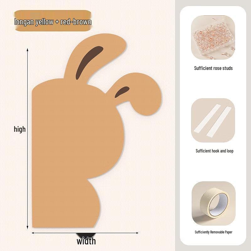 HANDUNYOU Cute Rabbit Felt Photo Wall Sticker